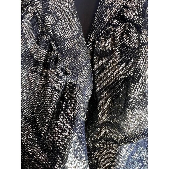 Ted Lapidus Paris Vintage Gold Ornate Blouse 42 - Picture 3 of 10